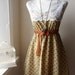 Dress in Mustard and Teal Rose and Floral Whimsical Dress S
