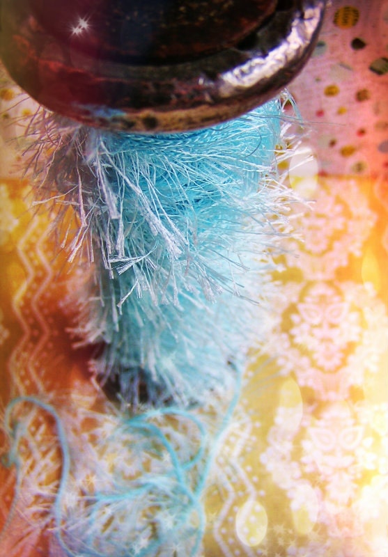 Sky Blue Truffle twine Fringe trim embellishment - luxe, holiday, party, scrapbook, novelty, wedding, wrap, craft, supply - 15 yards