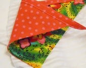 Dog Bandana in Polka Dots & Hawaiian Flowers in SMALL Tie Style Dog Bandana
