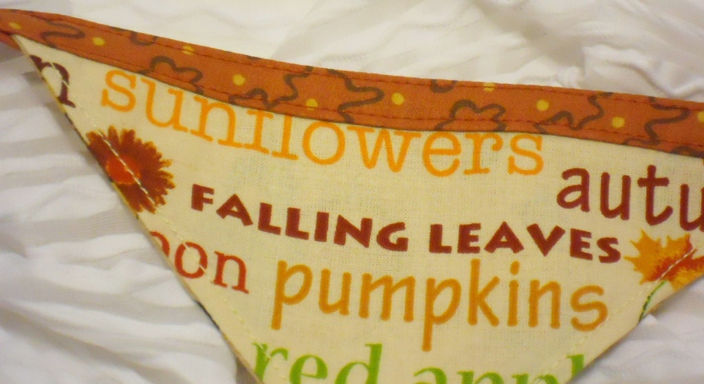 Dog Bandana for autumn in XS Tie Dog Bandana