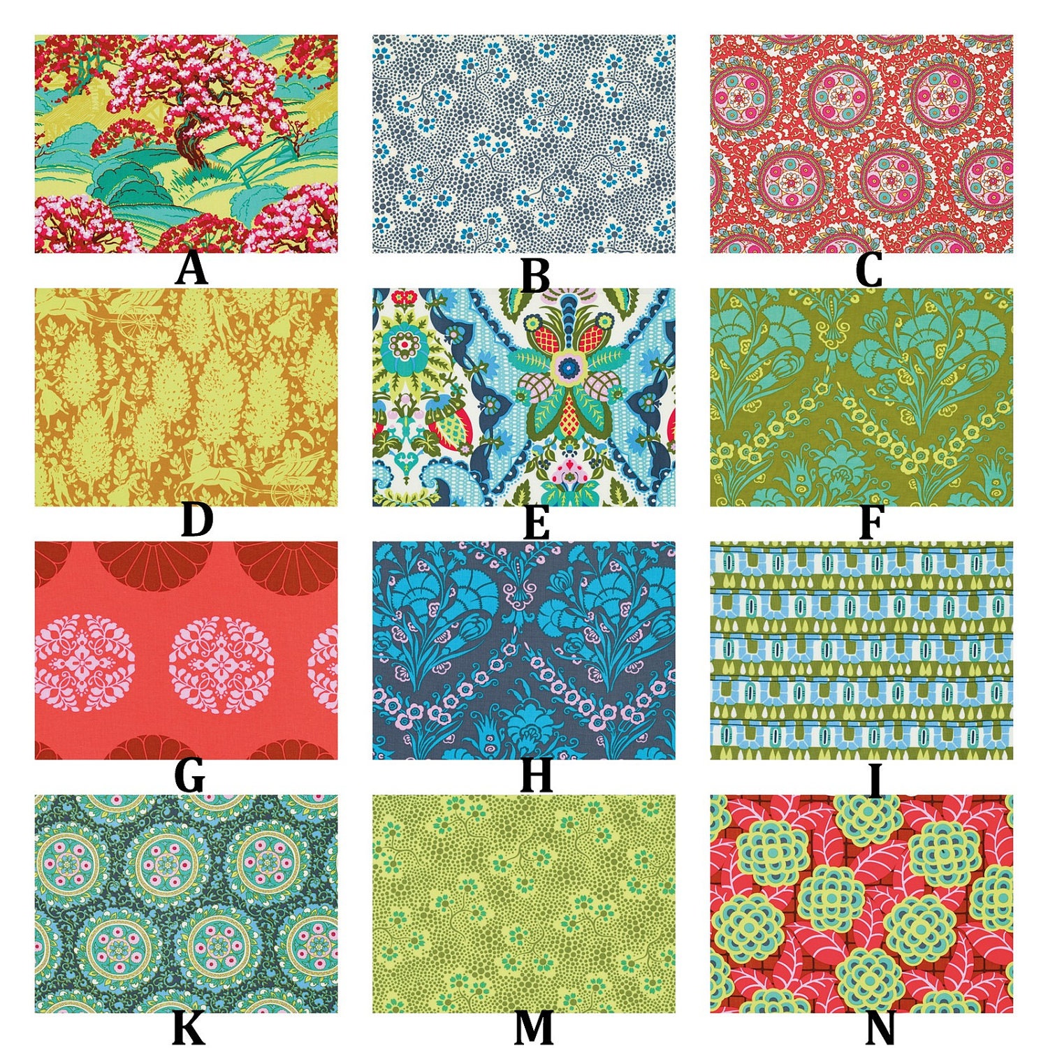 Crib Bedding-Choose your own fabric and design your own bedding set -  Cameo Tall Stories by Amy Butler