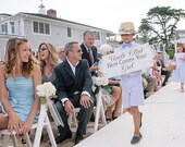 Uncle Here Comes Your GIRL or BRIDE Wedding Sign REVERSIBLE Flower Girl Ring Bearer 10x24
