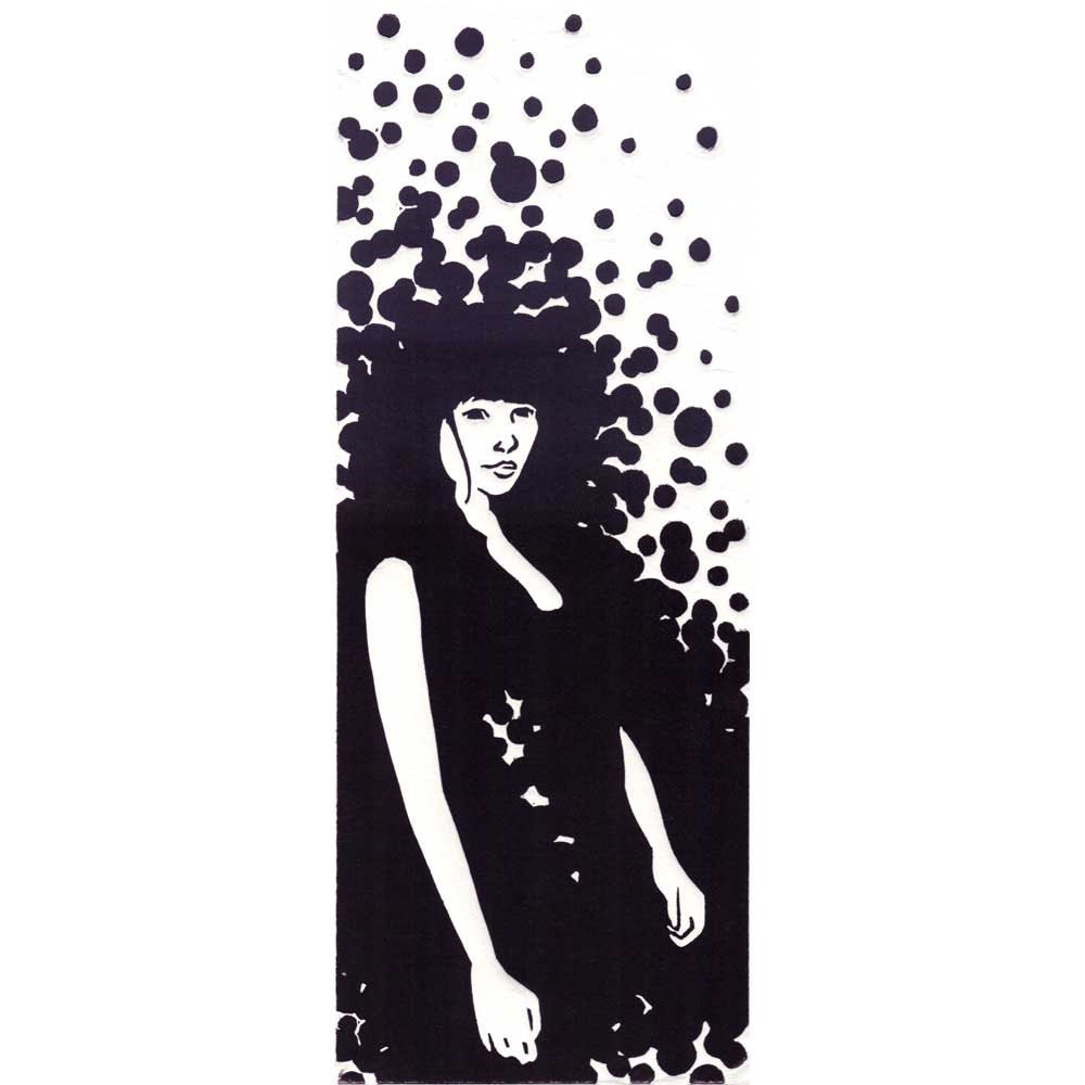 Bubbles - Linocut - Hand Pulled Print - Original Art - Limited Edition - Printmaking