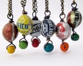 Recycled bottlecap jewelry, bottlecap pendant necklace, Mexican Bottlecap jewelry, eco jewelry, eco design jewelry