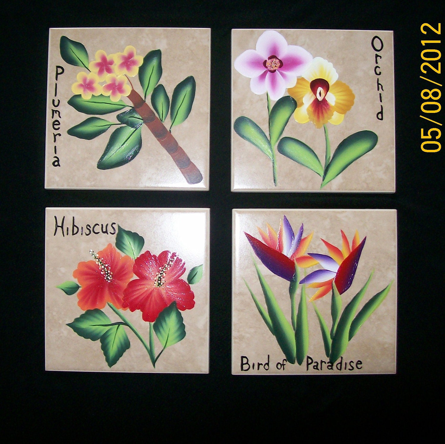 Painted Tiles Garden Series Tropical Garden