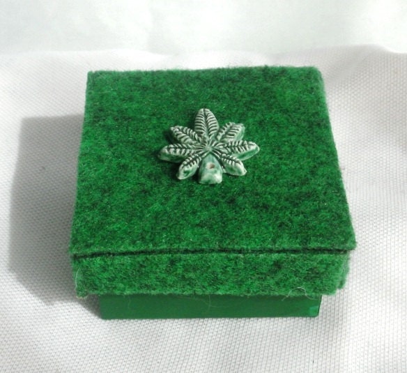 Marijuana leaf  tiny box Reserved.