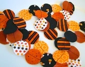 Fabric Garland Halloween party decoration Orange and Black 12 feet