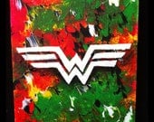 Wonder Woman Abstracted- 8x10 Acrylic Painting