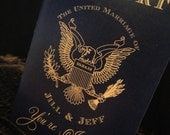 Traditional Stylish Scribe Passport Wedding Invitation (Sample)