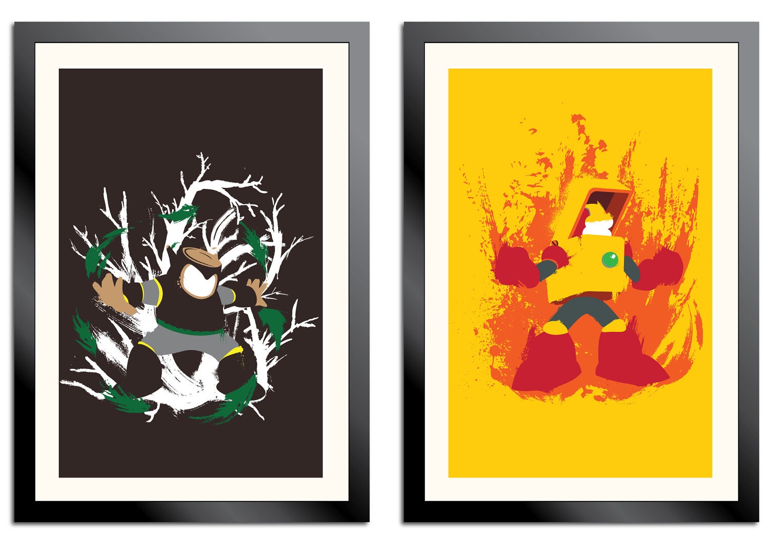 Robot Masters of Mega Man 2 COMPLETE SET - 8 Posters