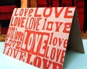 LOVELOVELOVE letterpress card