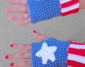 Captain America Fingerless Gloves