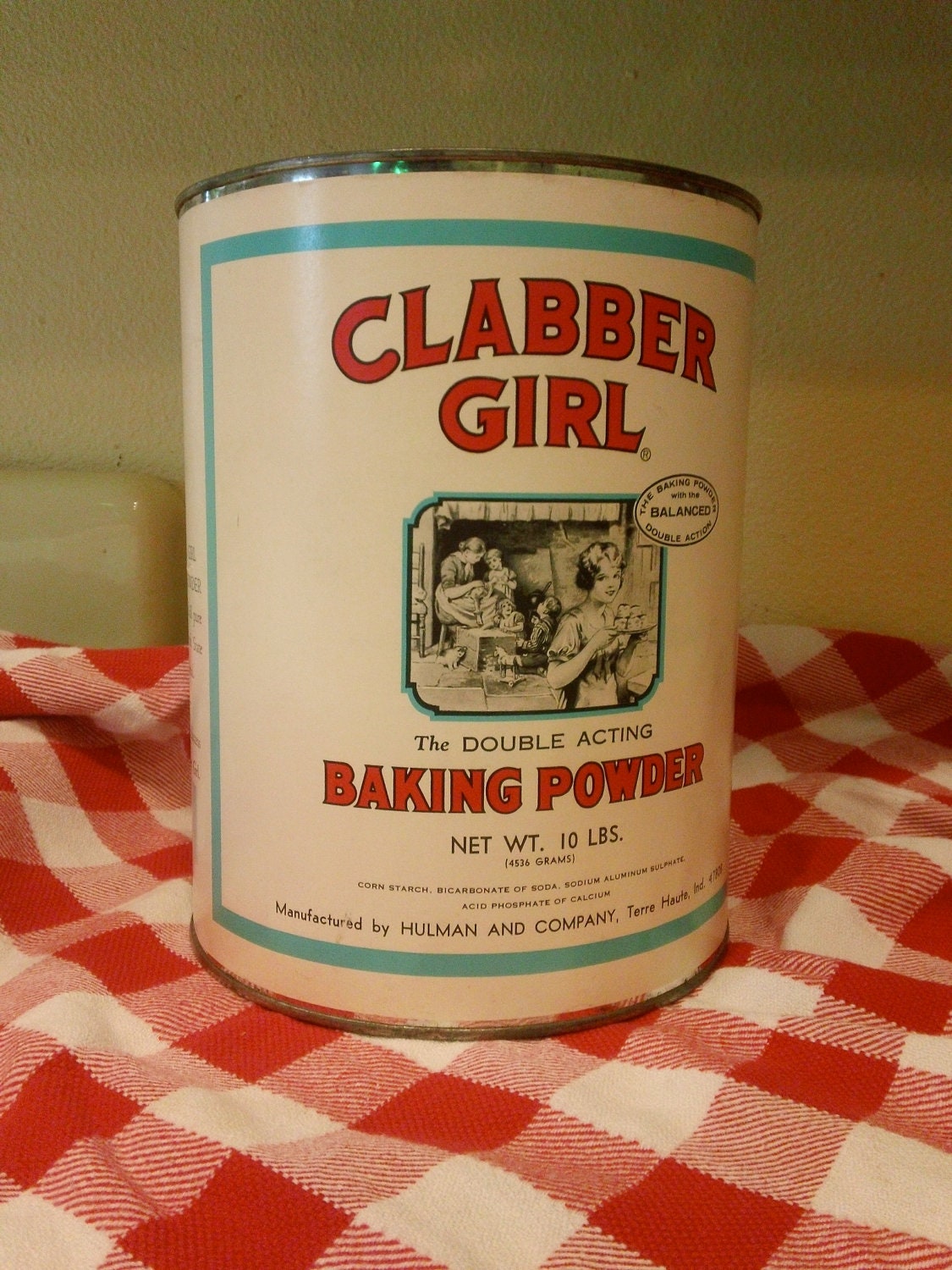 Vintage Clabber Girl Baking Powder Tin by RecycledSavvy on Etsy