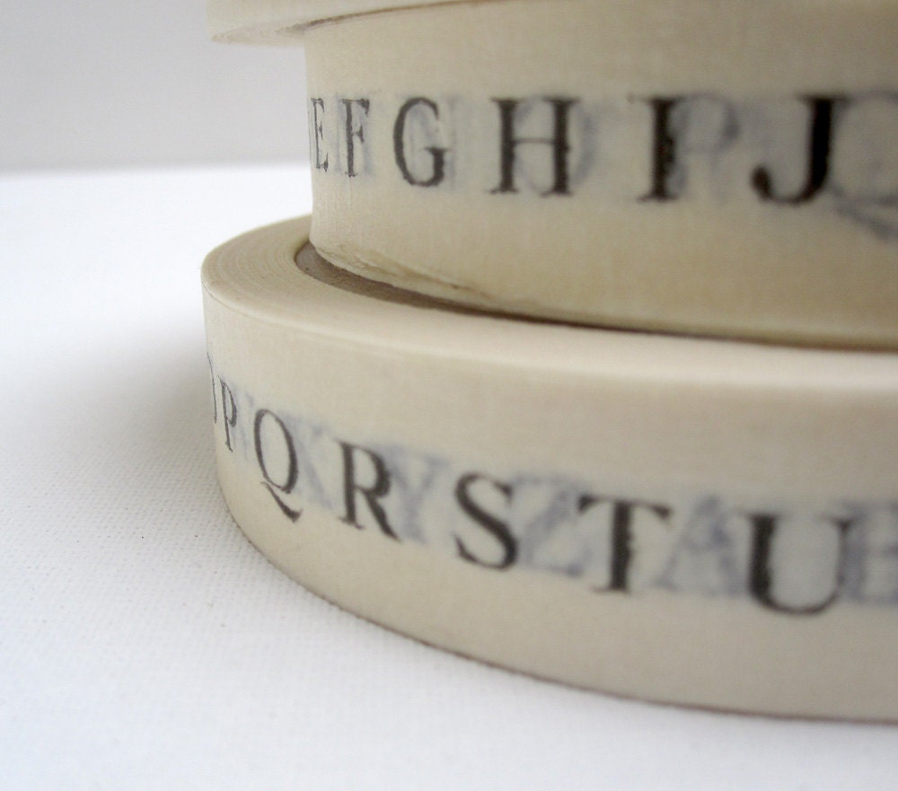 printed alphabet tape