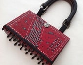 Dracula Book Purse with Beaded Satin Ribbon