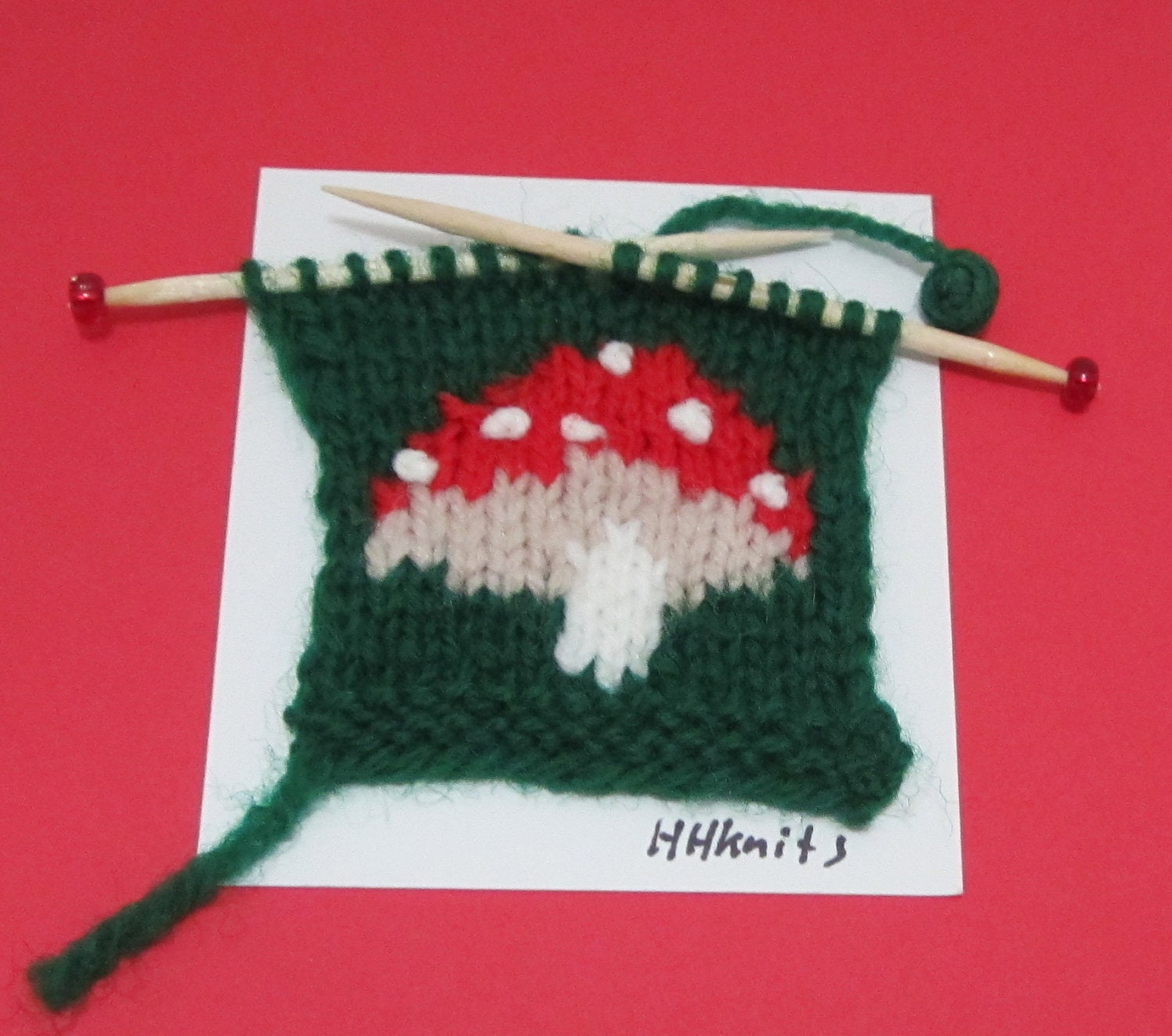 Hand Knit Note or Greeting Card