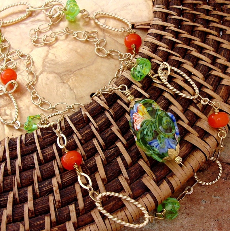 SUMMER SPLASH - Published in Bead Trends Magazine - Necklace and Earring Set