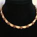 Vintage Trifari Topaz Rhinestone Necklace Gold Ribbon Adjustable Choker