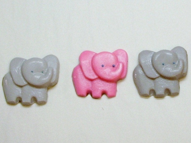 24 Baby Elephant cupcake toppers
