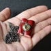 MiniatureBook Necklace Lock Heart & Maroon Color leather