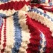 Blanket, Crochet Blanket afghan, diagonal stripes, blanket, hand crocheted, Blanket quilt