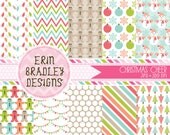 Holiday Digital Papers Personal and Commercial Use Christmas Cheer Il_170x135