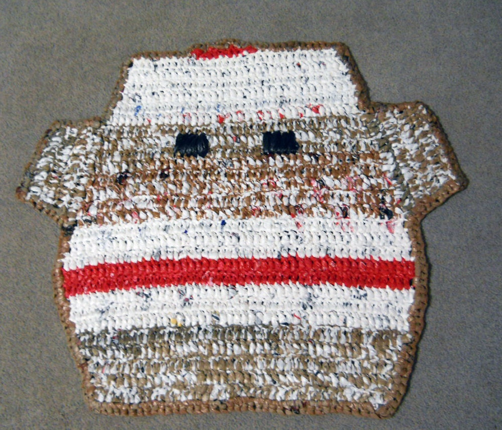 Sock Monkey Rug - from Recycled Plastic