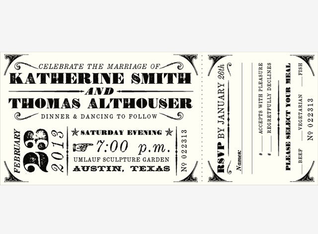 Austin : Letterpress Wedding Invitation Suite - Private Label Semi-Custom