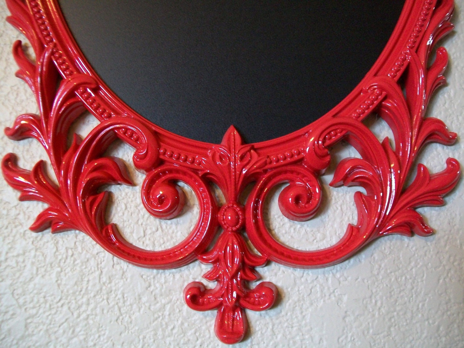 FRAMED CHALKBOARD-CHALKBOARD-Baroque Vintage Framed Magnetic Chalkboard-Vintage Wall Mirror-Magnet Board-Memo Board-Weddings-Any Color-Red