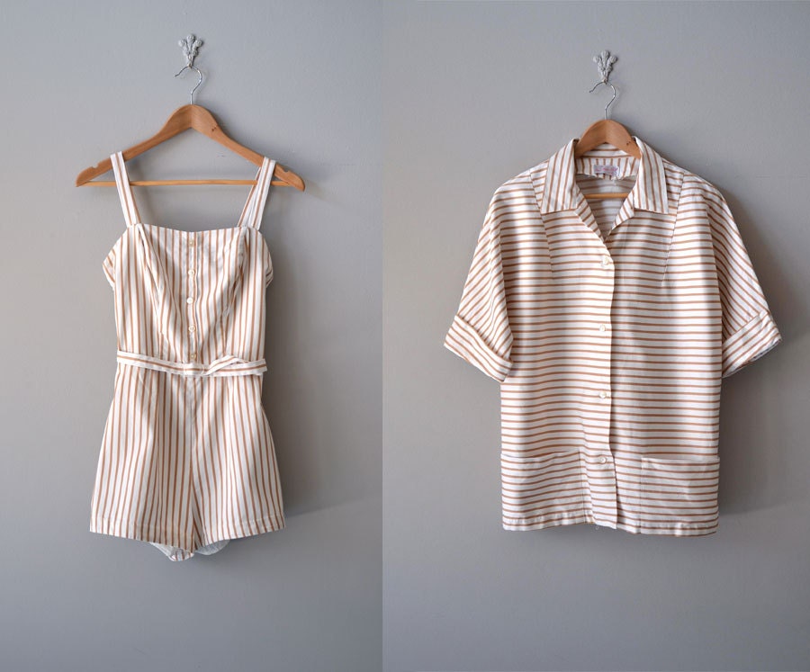 1950s swimsuit / vintage 50s playsuit / Rose Marie Reid