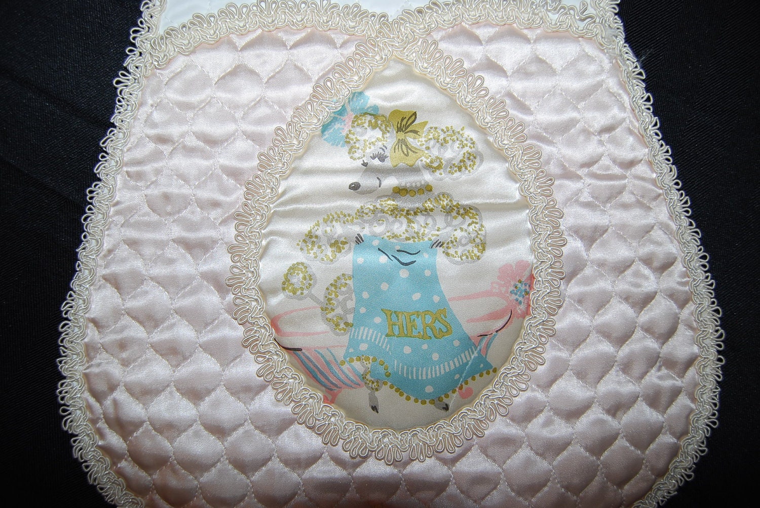 Vintage French Poodle Pink Lingerie Bag