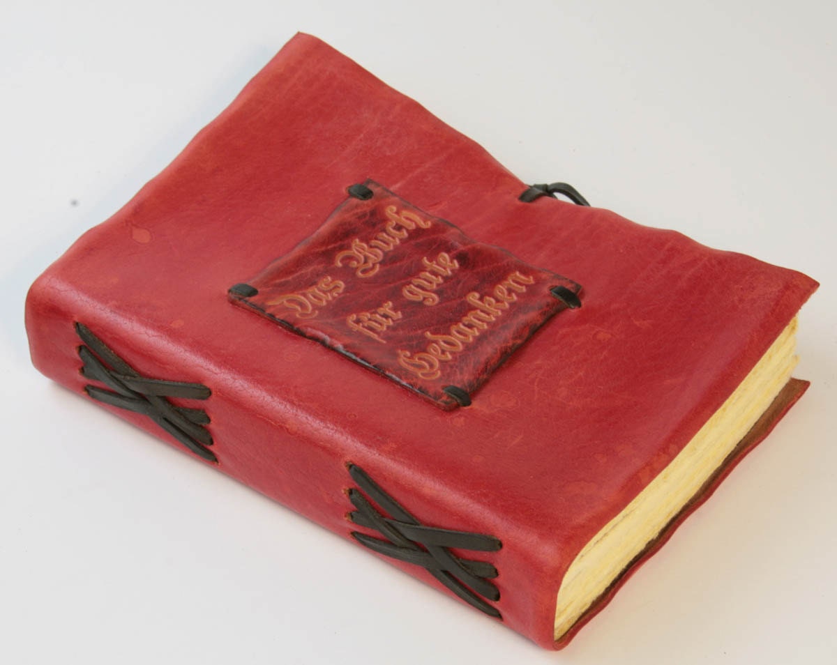 Red Leather Journal "Das Buch Für Gute Gedanken"