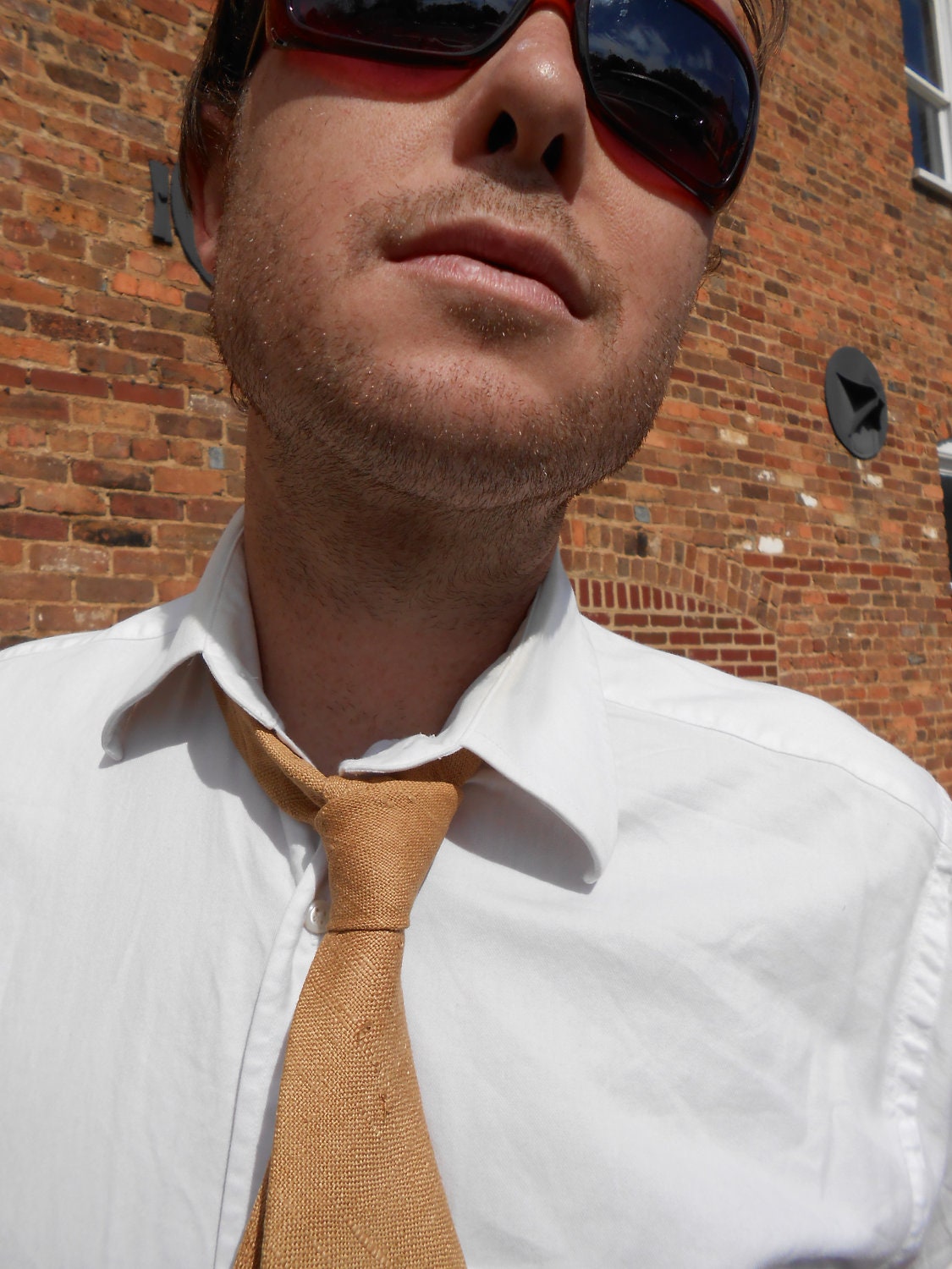 Linen Tie / Vintage Linen Tie / Tie / Mens Tie