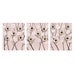 Pink Nursery Decor - Large Orchid Painting - Acrylic Painting on Triptych Canvas Art for Baby Girl's Room - 50X20 - IN STOCK