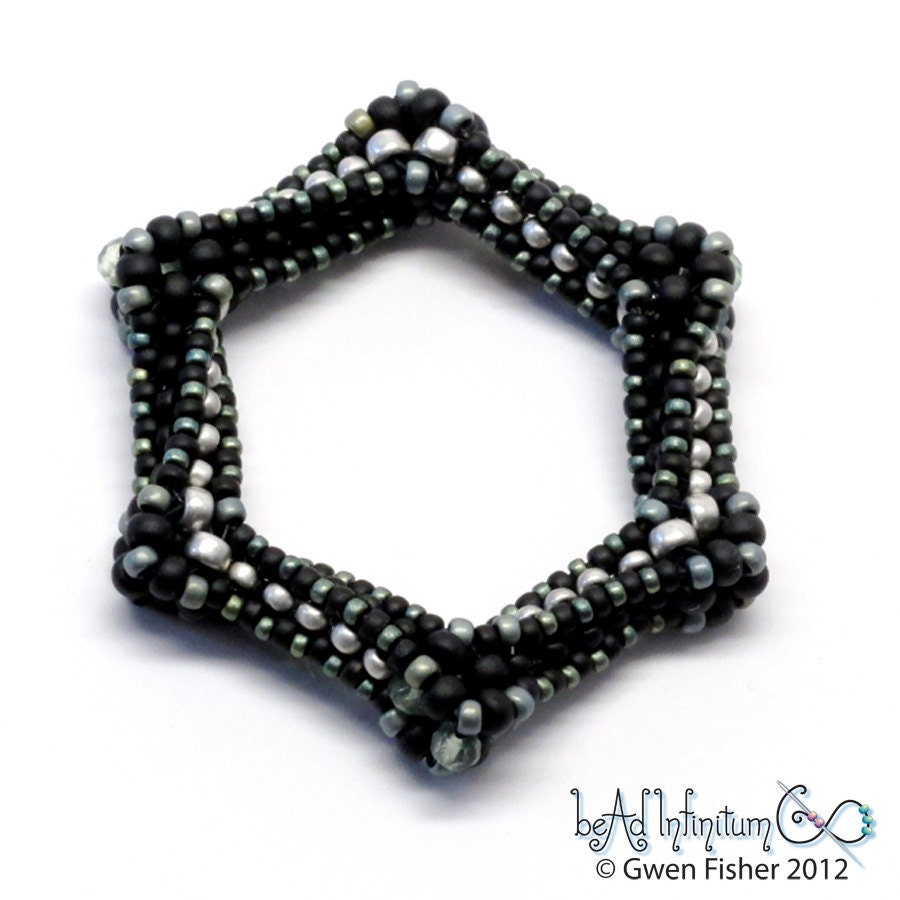 Highly Unlikely Hexagon Beaded Bead No.3