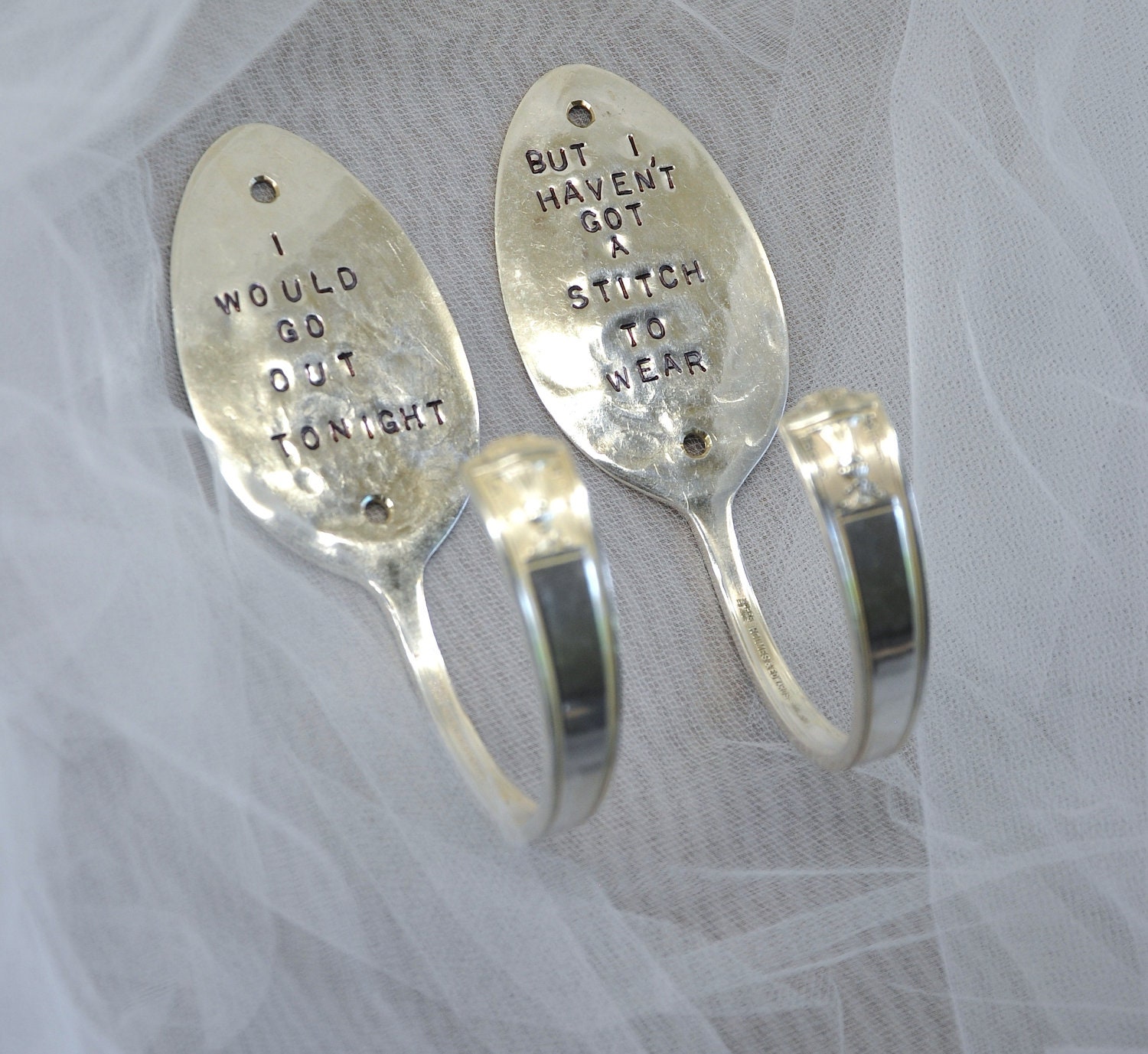 2 Personalized Spoon Hooks