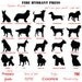 Dog Silhouette Calling Cards You Design