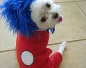 Red Blue Troll Pet Halloween Costume for Dogs