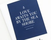 Love Awaits You Notecards - Nautical Set by Pretty Chic SF - Anchor Card - Thank you - Beach - Seaside - Stationery - Shore - Love