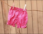 Baby Girl Bloomers Fuschia Polka Dot