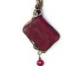 Recycled Crimson Glass Pendant