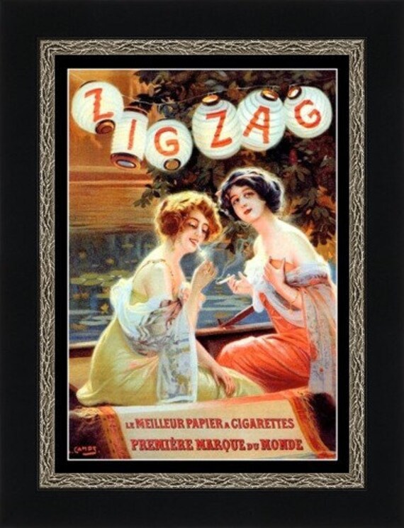 Items similar to Vintage Zig Zag Cigarette Papers 1910s Ad Paper