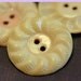 VINTAGE Wafer-Thin Celluloid Buttercream Swirl Buttons - traces of paint - Lg, 28 mm (3)