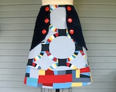 Crazy Quilt triple layer skirt Sz 6