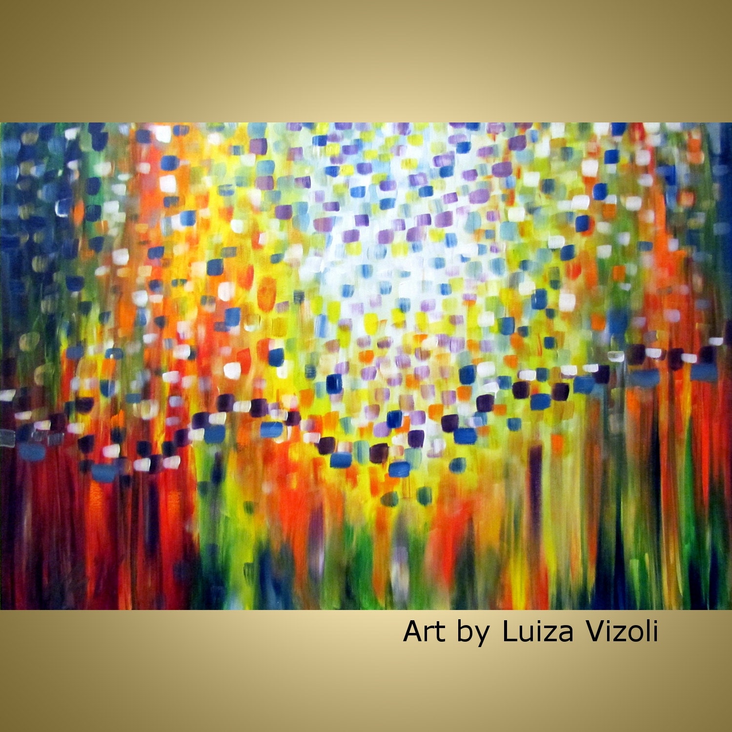 Original Oil Painting SERENADE of LIGHT Modern Wall  Decor Abstract Cityscape Contemporary Fine Art