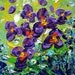 Original Modern Abstract Fantasy Floral Painting Fuchsia Purple FLOWER by Luiza Vizoli