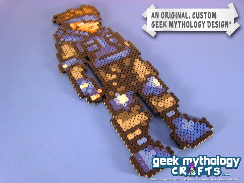 Metal Gear - Solid Snake - Custom Perler Bead Sprite - Pixel Art Decoration