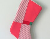 Christmas Stocking Made from Vintage Quilt Top
