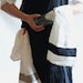 DISH TOWEL ...linen... White with black stripe