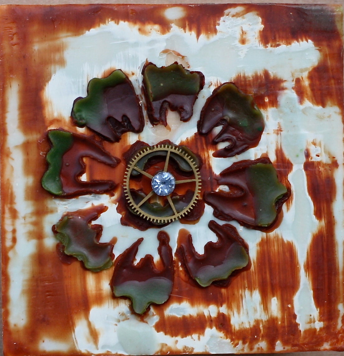 Steampunk Encaustic DVD - Steampunk Garden the art of Encaustic Painting and Collage - DVD